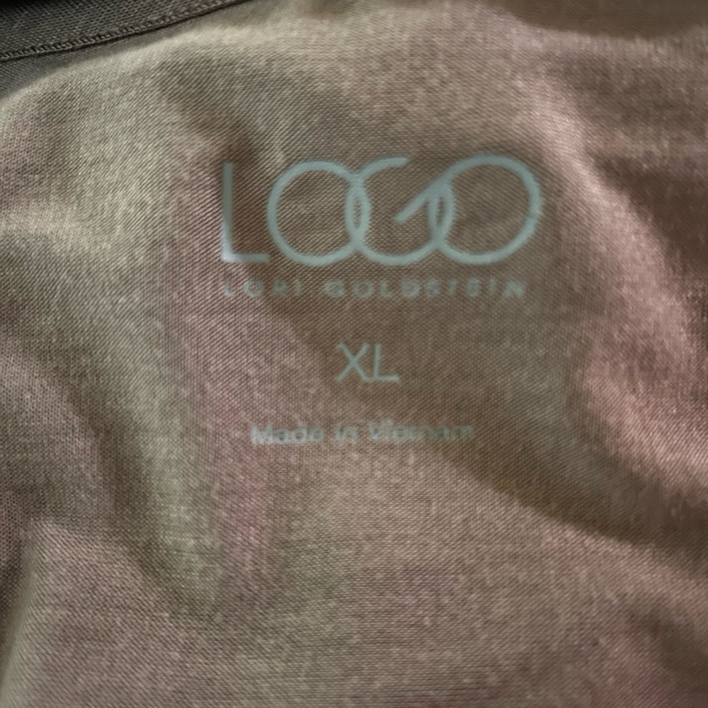 LOGO Lori Goldstein Tunic Top V Neck Asymmetrical Pockets Lagenlook Loose Fit XL - Picture 4 of 8
